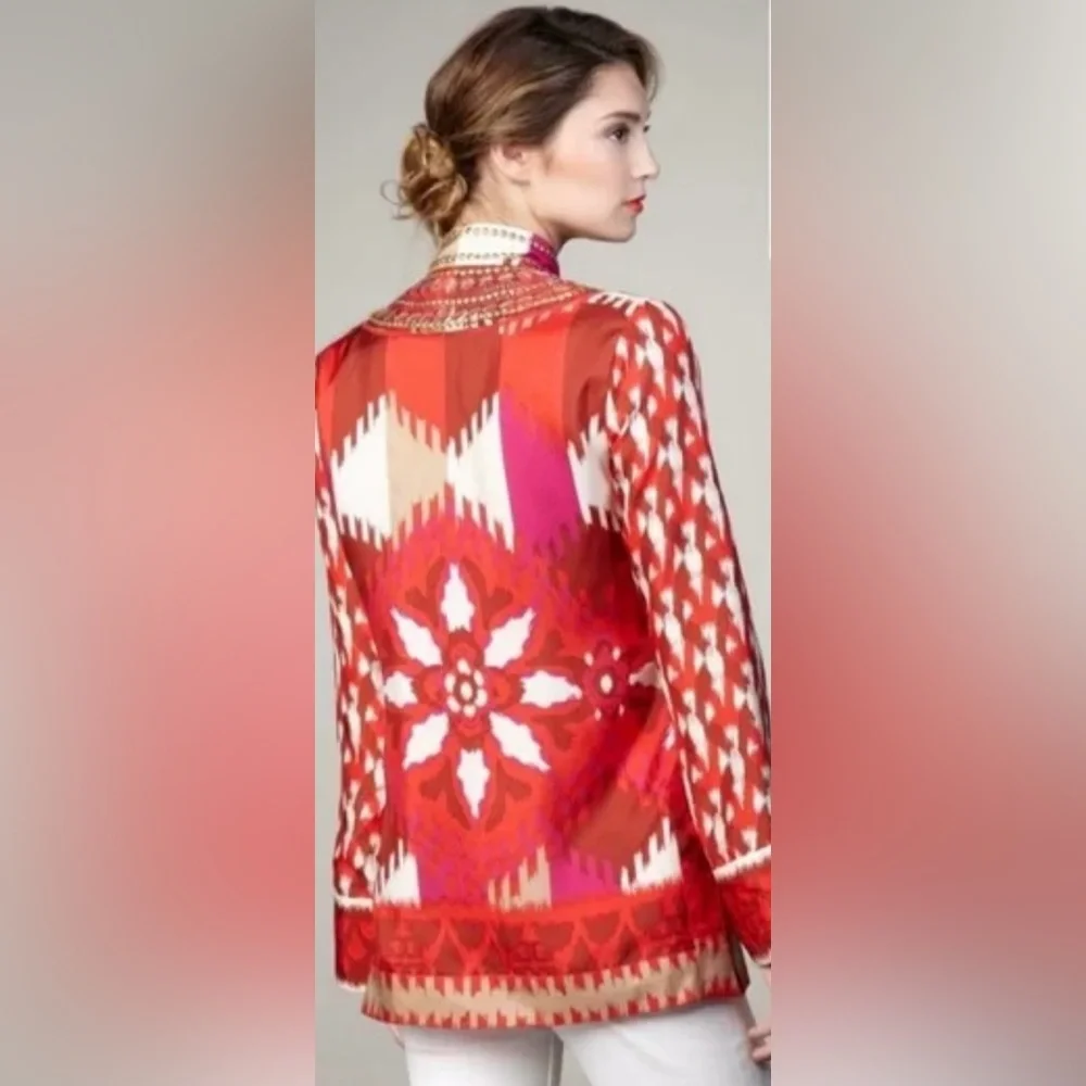 Tory Burch Iveta Silk Tunic - Picture 2 of 9